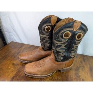 Justin Men's Caddo Bent Rail Western Boots Brown/Black Size 10.5D